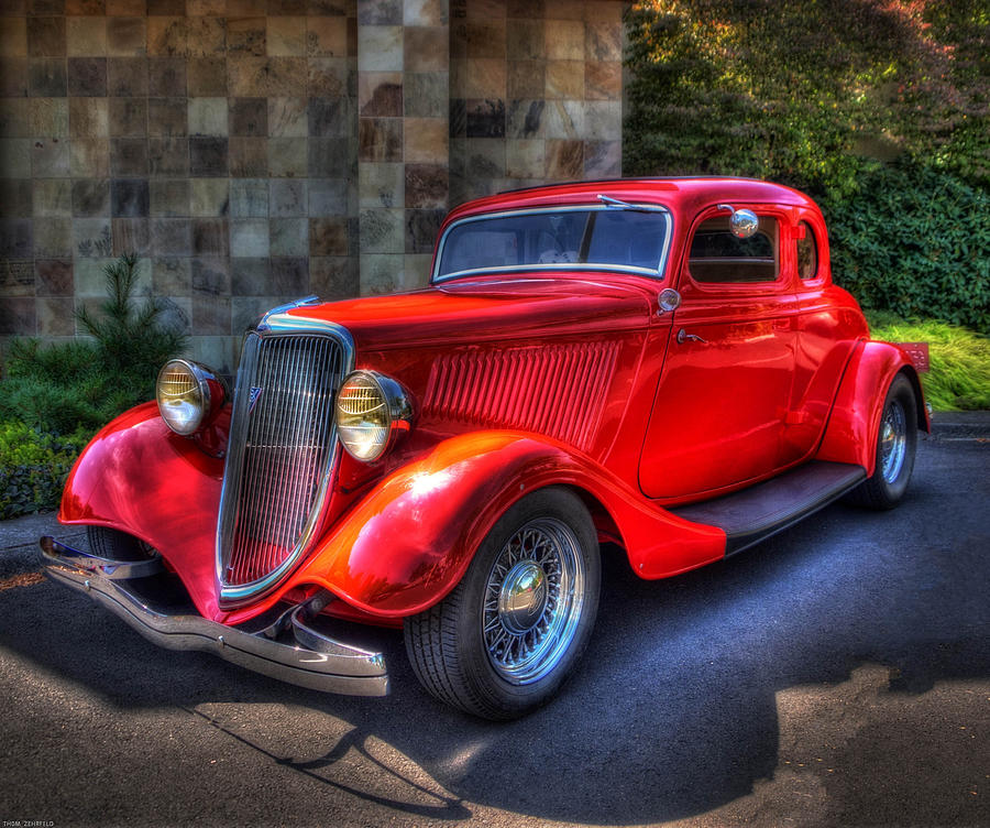 1934 Red Ford Coupe Photograph by Thom Zehrfeld
