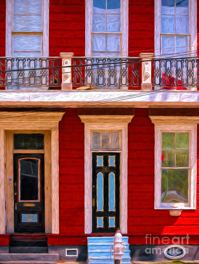 The Red House-Nola-Faubourg Marigny Photograph by Kathleen K Parker