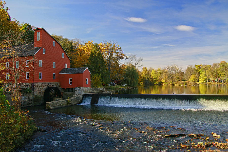 Architecture Photograph - The Red Mill - Clinton N J by Allen Beatty