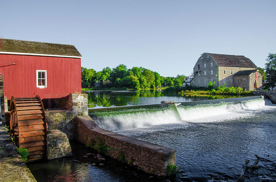 The Red Mill  on the Raritan River - Clinton New Jersey  Photograph by Bill Cannon