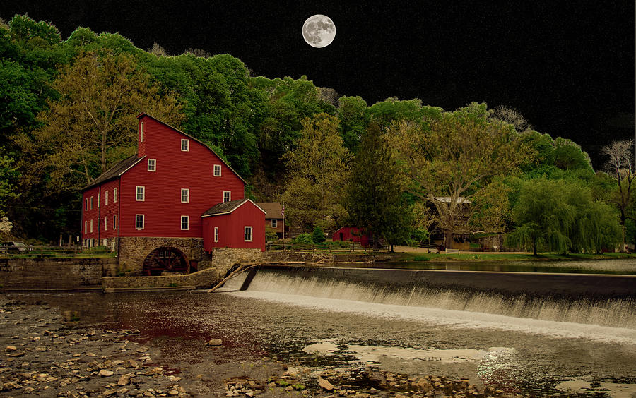 The Red Mill Photograph by Sam Rino