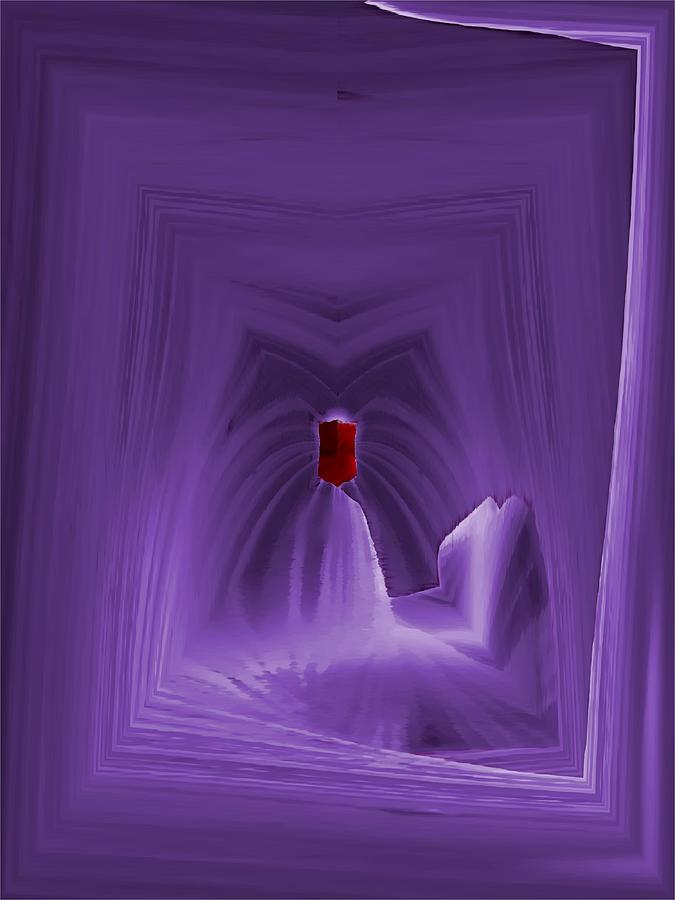 Abstract Digital Art - The Red Obelisk by Tim Allen