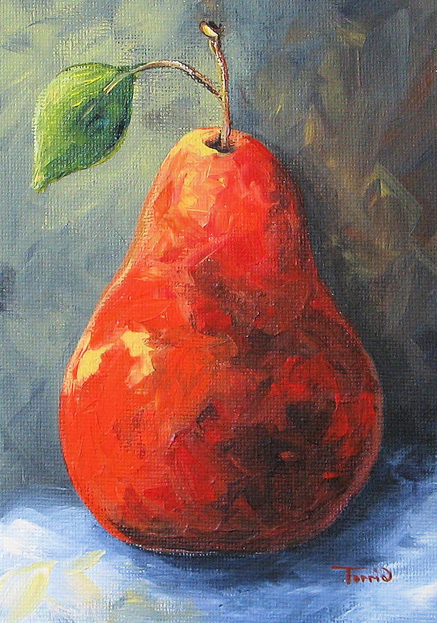 The Red Pear II  Painting by Torrie Smiley