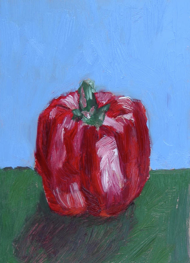The Red Pepper Painting by Donna Crosby