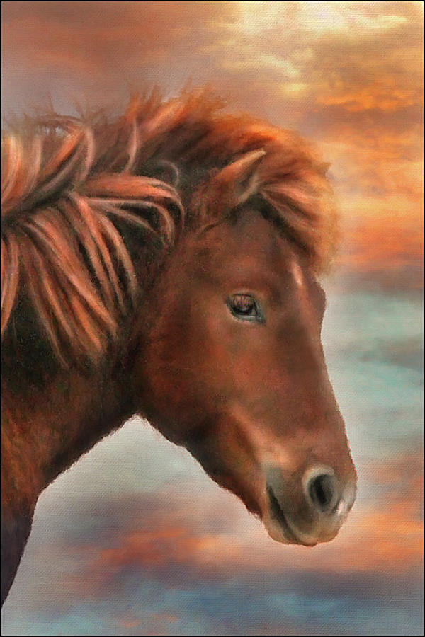 The Red Pony Digital Art by Posey Clements