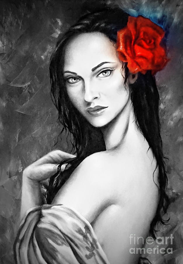The Red Red Rose Painting by Georgia Doyle