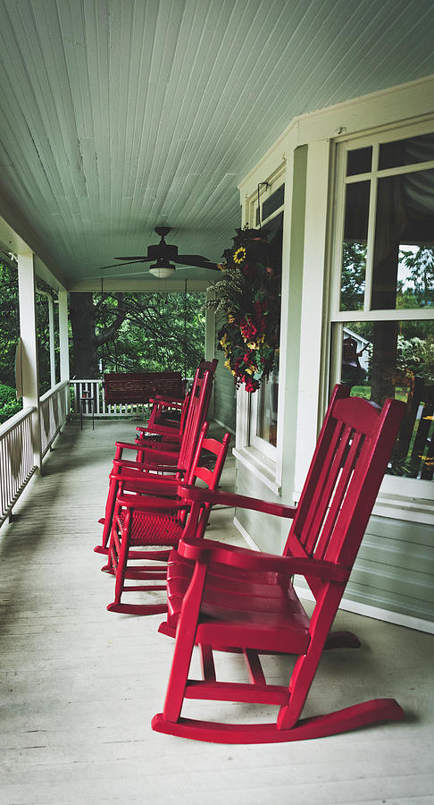 Holiday Photograph - The Red Rocker Inn by Mountain Dreams