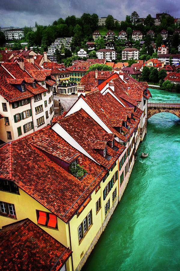 The Red Rooftops of Bern Switzerland  Photograph by Carol Japp