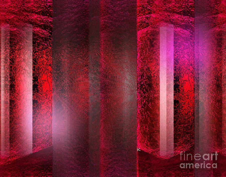 Abstract Digital Art - The Red Room by John Krakora