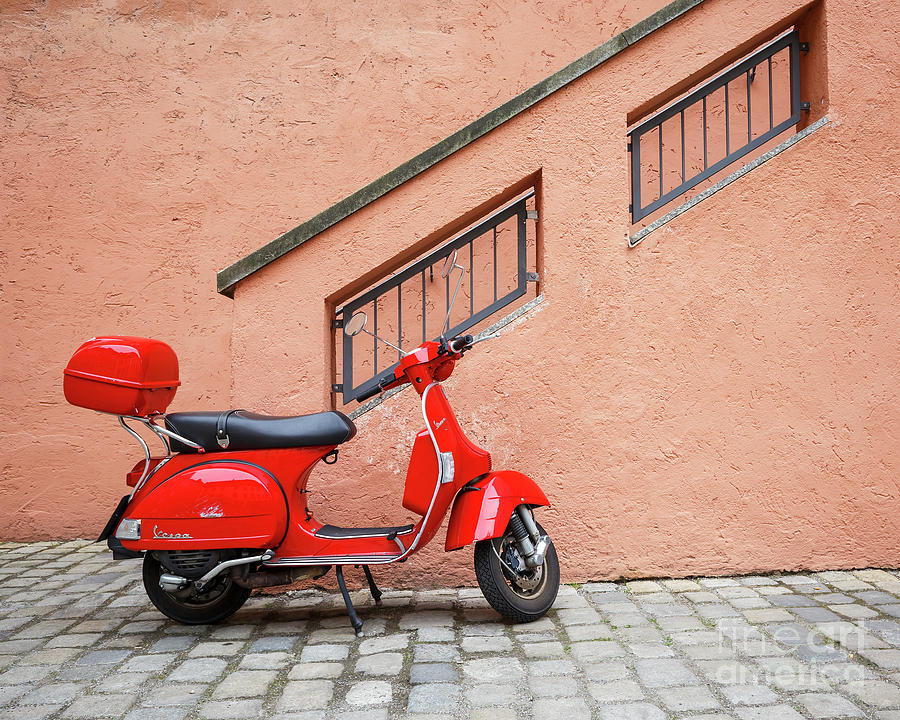 The Red Scooter Photograph by Dennis Hedberg