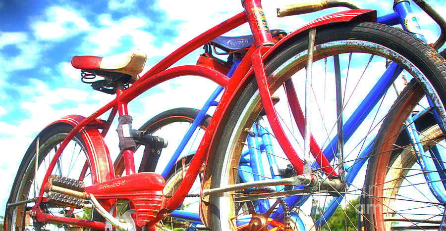 Bikes Photograph - The Red Shelby by Steven Digman Bikes Photograph - The Red Shelby by Steven Digman