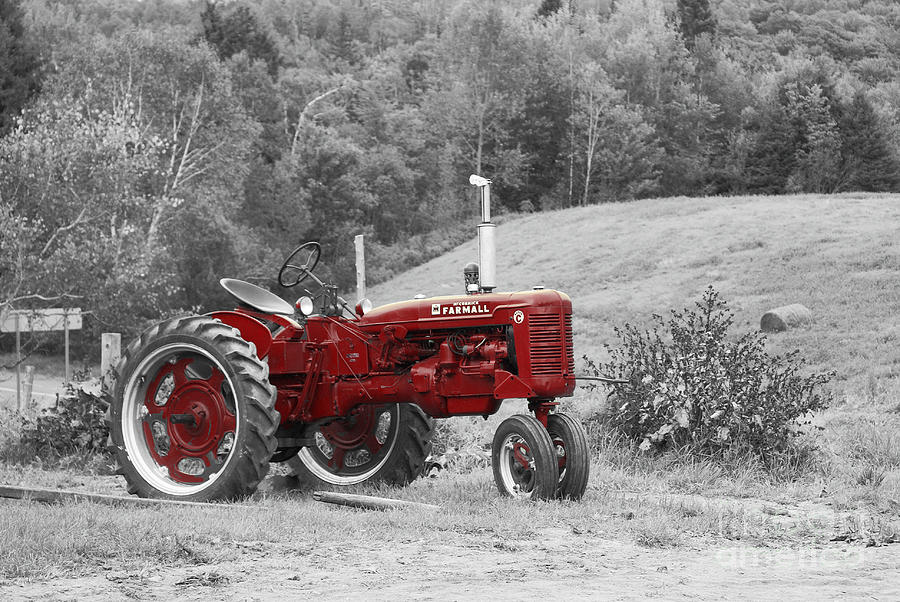 The Red Tractor Photograph by Aimelle Ml