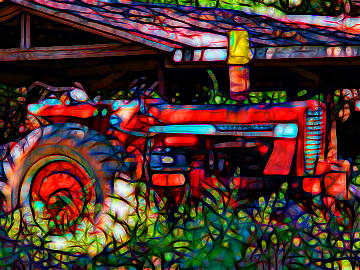The Red Tractor Photograph
