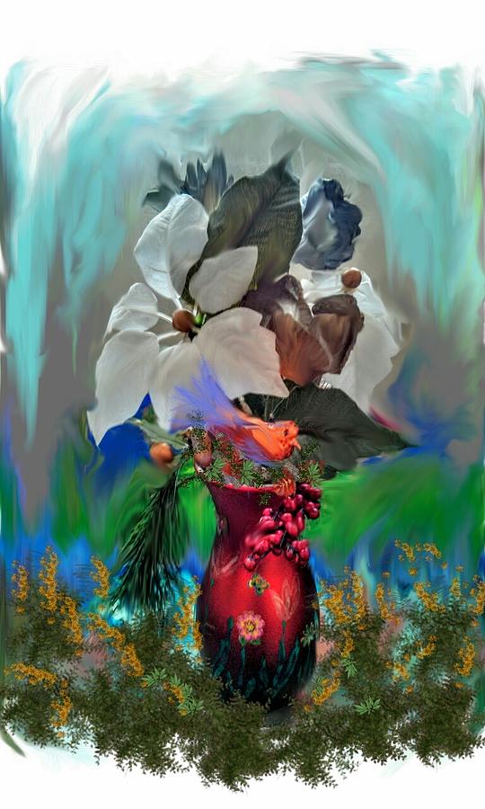 The Red Vase II Digital Art