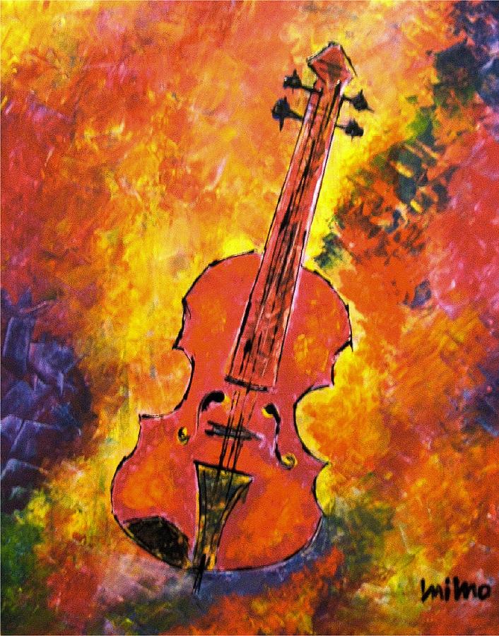 The Red Violin Painting by Mimo Krouzian - Fine Art America