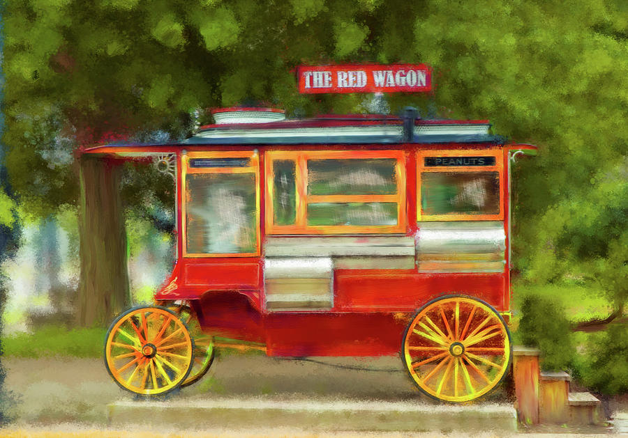 The Red Wagon Photograph by Mary Timman