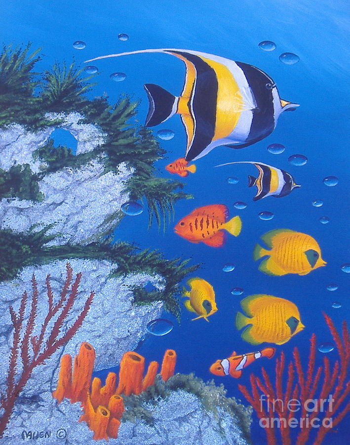 The Reefs Edge Painting by Michael Allen