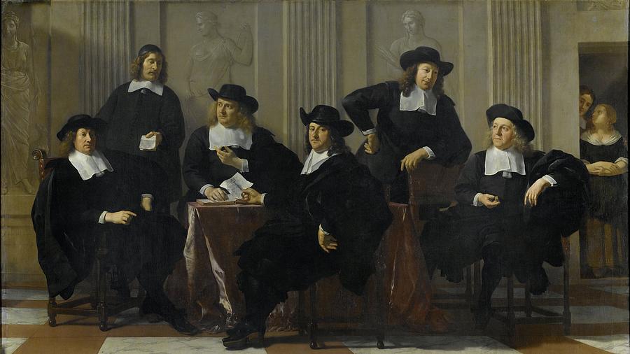 The Regents of the Spinhuis and Nieuwe Werkhuis Painting by Vincent Monozlay