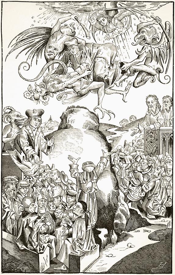 The Reign Of Antichrist. After An Drawing by Vintage Design Pics