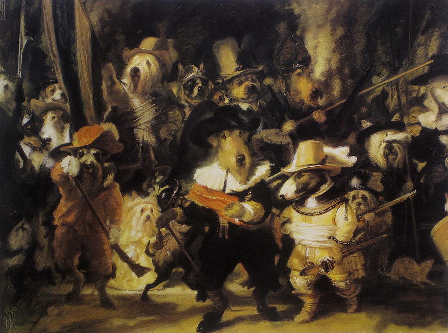 Rembrandt Painting - The Reign of Terrier by Anthony Robinson