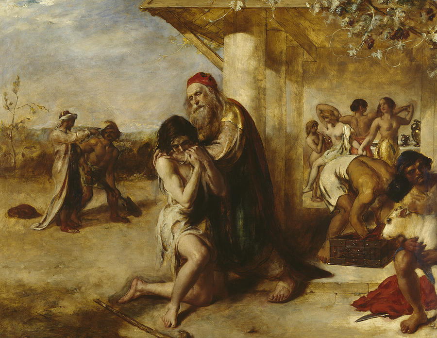 The Repentant Prodigals Return to his Father Painting by William Etty