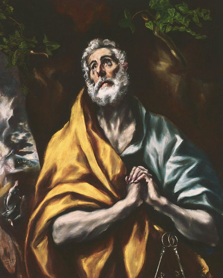 The Repentant St. Peter Painting by El Greco