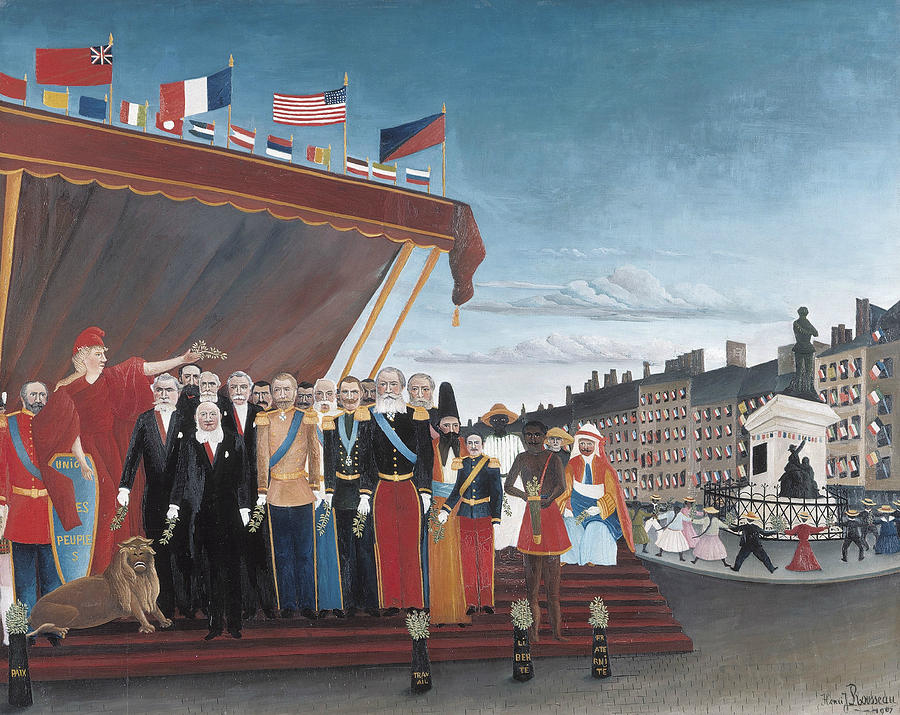 The Representatives of Foreign Powers Coming to Greet the Republic  Painting by Henri Rousseau