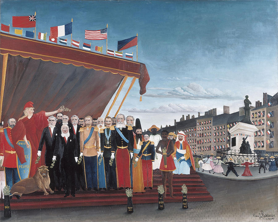 The Representatives of Foreign Powers Coming to Greet the Republic as a Sign of Peace Painting by Henri Rousseau