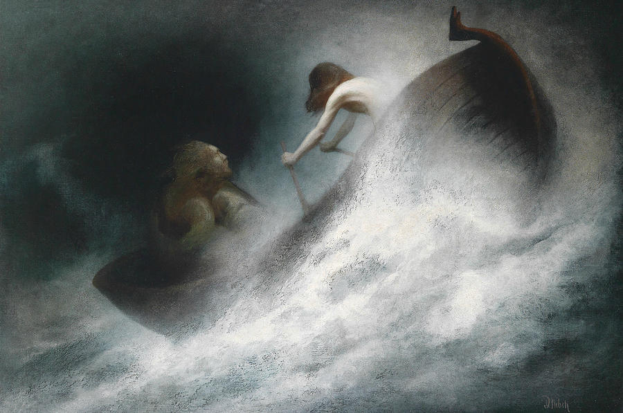 The Rescue Painting by Karl Wilhelm Diefenbach