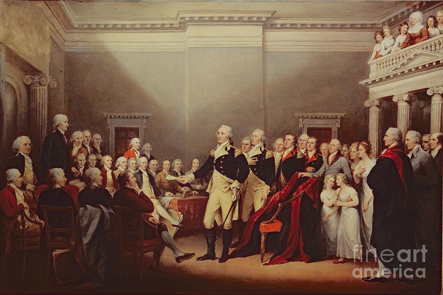 George Washington Painting - The Resignation of George Washington by John Trumbull