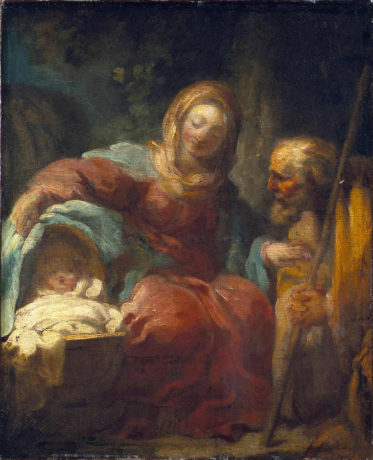 The Rest on the Flight into Egypt Painting by Jean-Honore Fragonard