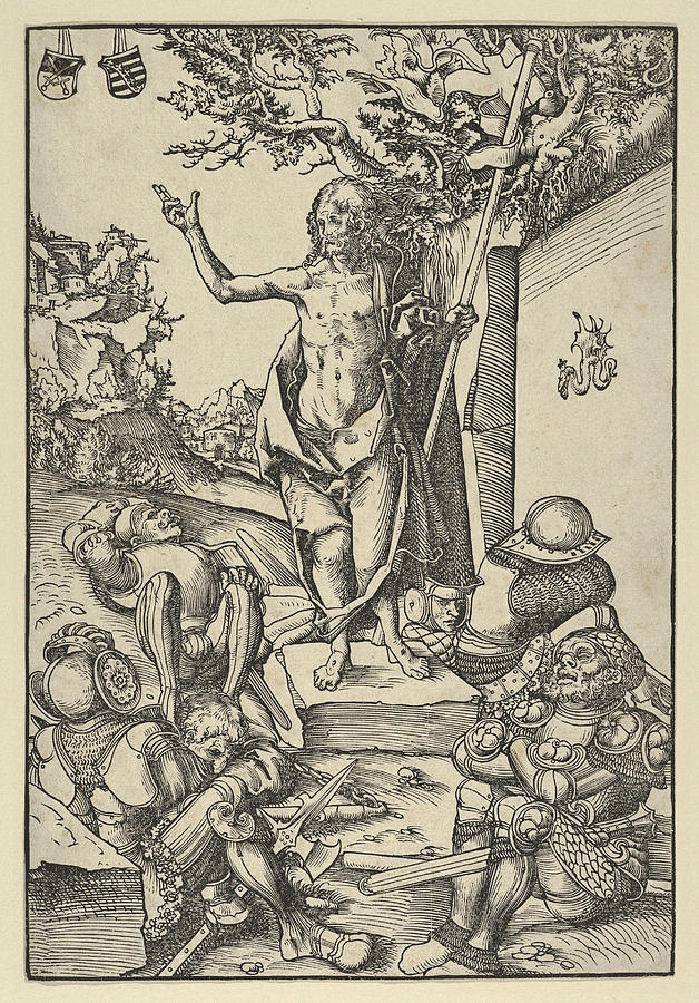 The Resurrection from The Passion Drawing by Lucas Cranach the Elder