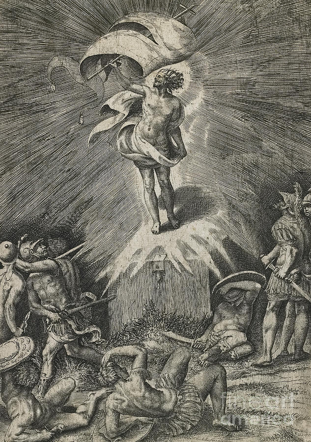 The Resurrection Drawing by Giulio Bonasone - Fine Art America