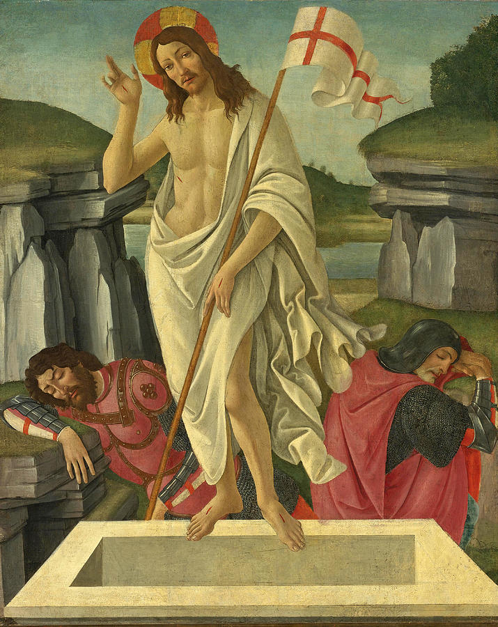 The Resurrection Painting by Sandro Botticelli and Studio