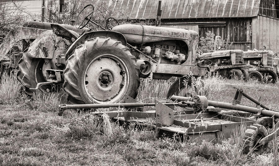 Farm Photograph - The Retirement Home Black and White by JC Findley