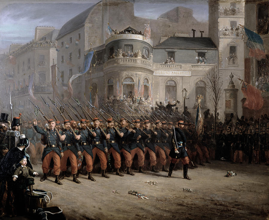 The Return of the Troops to Paris from the Crimea Painting by Emmanuel Masse