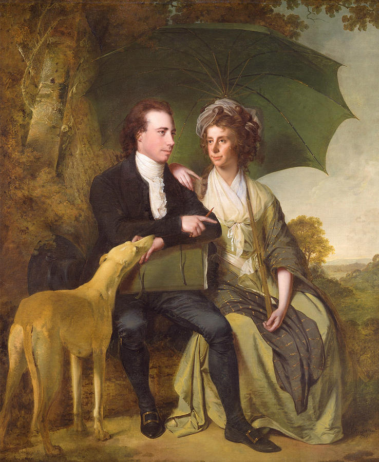 The Rev. and Mrs. Thomas Gisborne, of Yoxhall Lodge, Leicestershire Painting by Joseph Wright