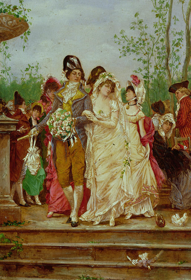The Revolutionists Bride, Paris, 1799 Painting by Frederik Hendrik Kaemmerer