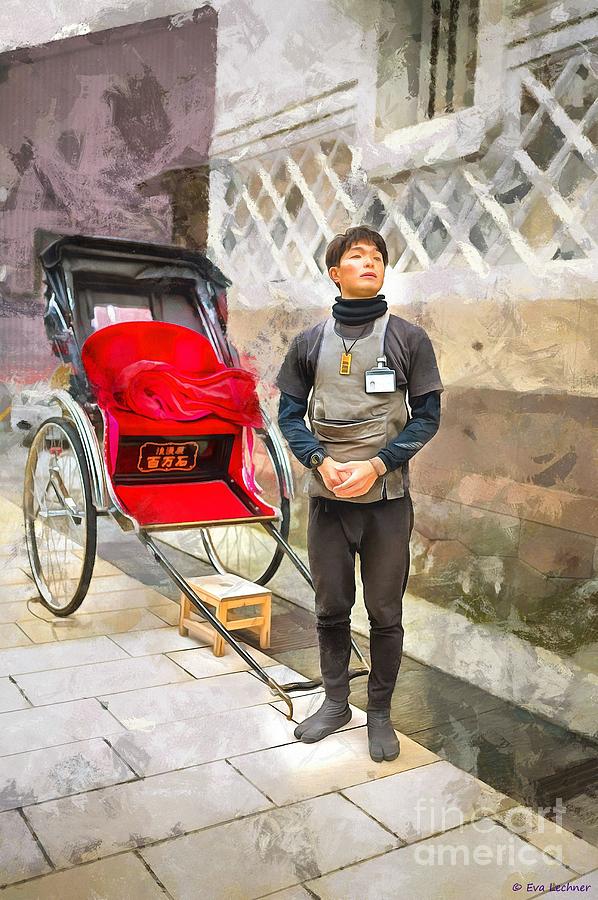 The Rickshaw Driver Digital Art by Eva Lechner