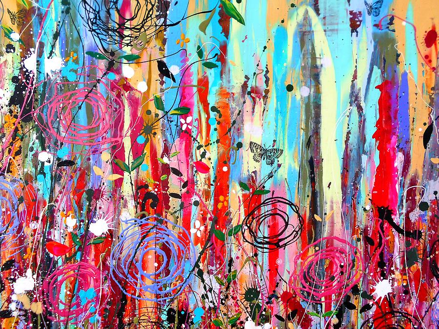 The Riotous Pink  Painting by Angie Wright