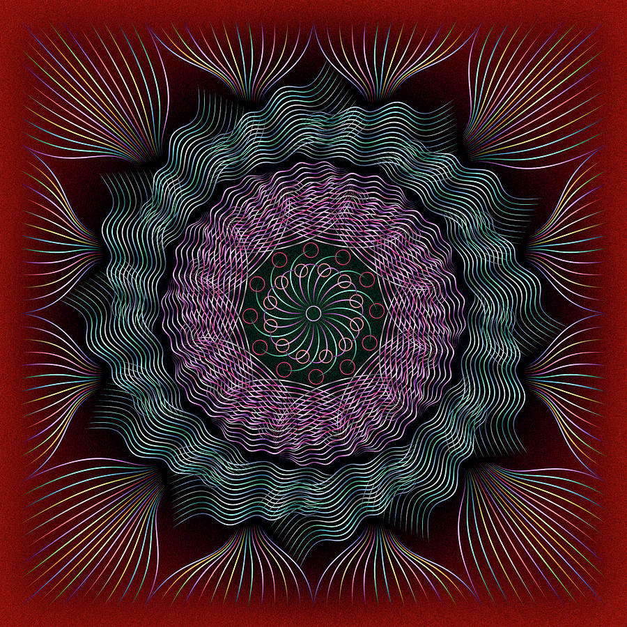 The Rippling Ribbons Of Symmetry Digital Art by Becky Titus