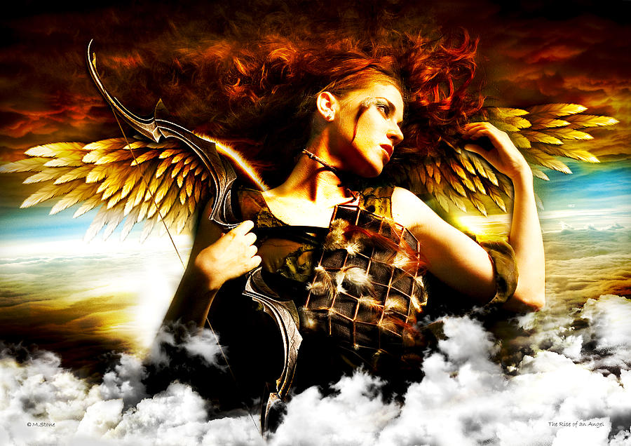 Fantasy Digital Art - The Rise Of An Angel by Michael Stone