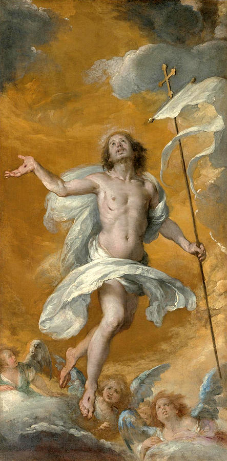 Bernardo Strozzi Painting - The Risen Christ by Bernardo Strozzi