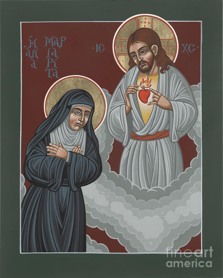 St Margaret Mary and the Sacred Heart 238 Painting by William Hart McNichols