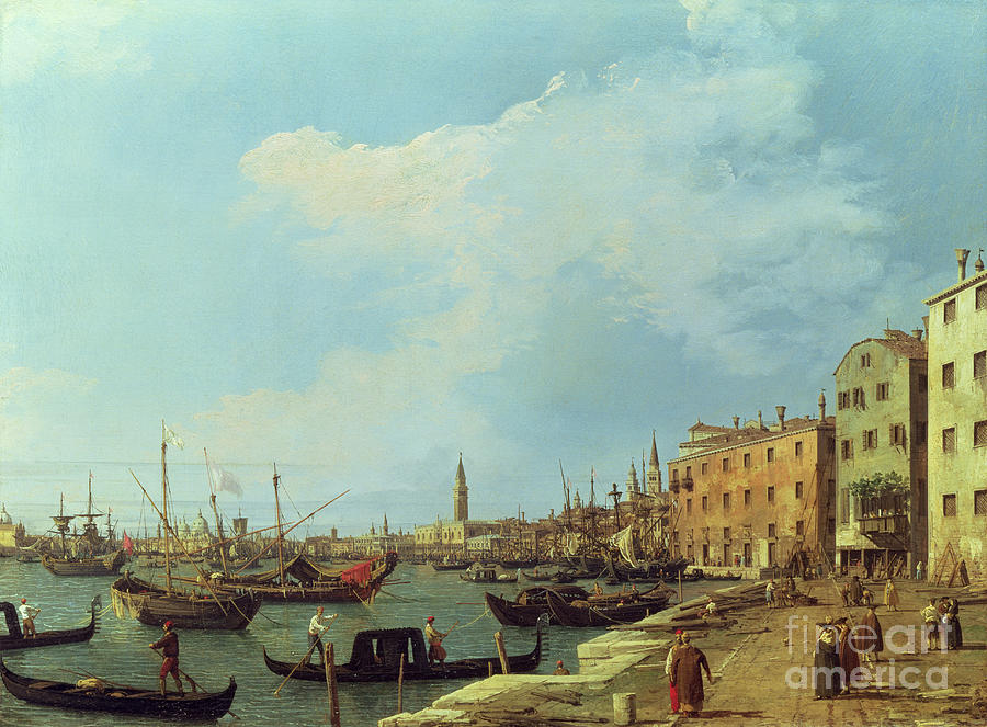 The Riva Degli Schiavoni by Canaletto Painting by Canaletto