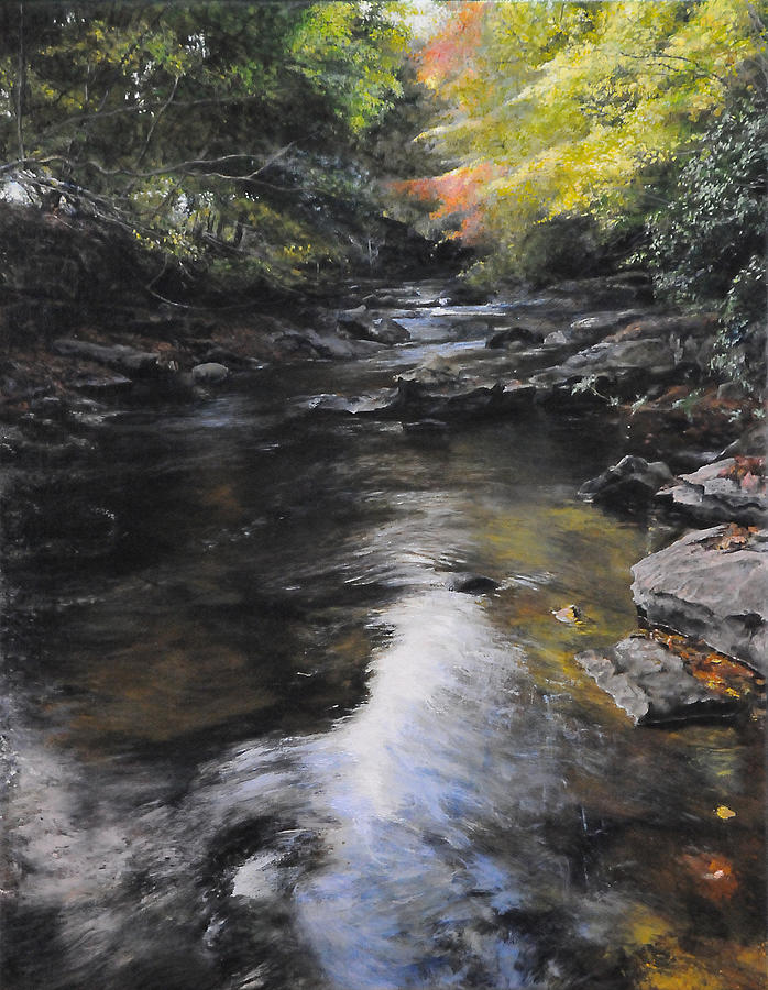The river at Lady Bagots Painting by Harry Robertson