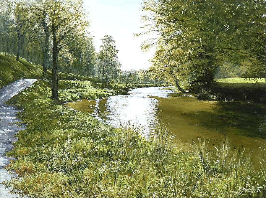 The River Barle, near Withypool Painting by Mark Woollacott