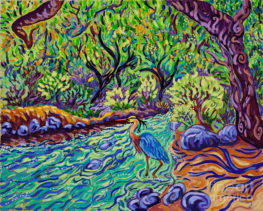 The River Between Worlds Painting by Cathy Carey