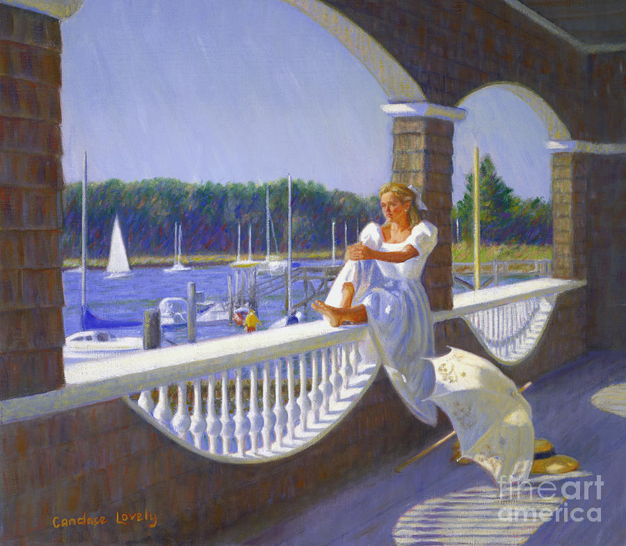 The River Club Boathouse  Painting by Candace Lovely