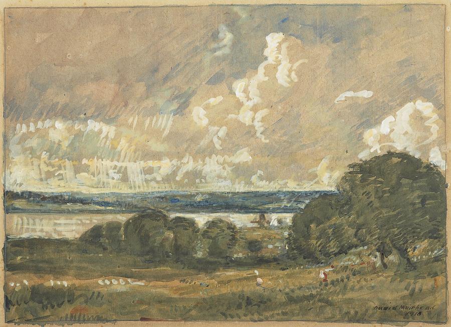 1910 Painting - The River Orwell, 1910, by David Muirhead by Celestial Images